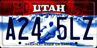 UT license plate A245LZ