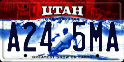UT license plate A245MA
