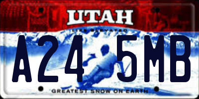 UT license plate A245MB
