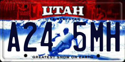 UT license plate A245MH