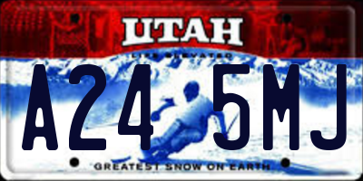 UT license plate A245MJ