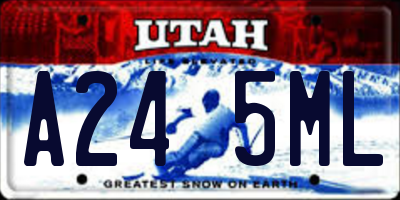 UT license plate A245ML