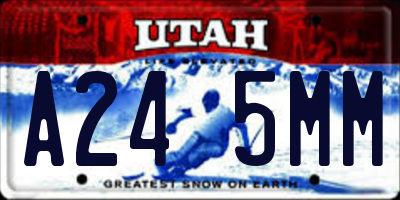 UT license plate A245MM