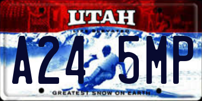 UT license plate A245MP