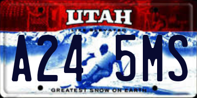 UT license plate A245MS