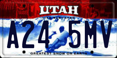 UT license plate A245MV