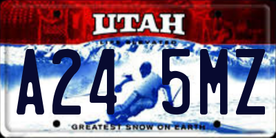 UT license plate A245MZ