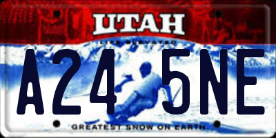 UT license plate A245NE