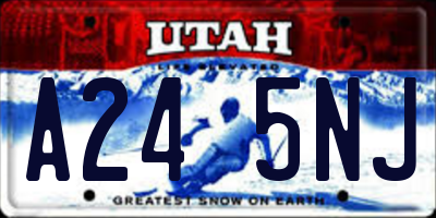 UT license plate A245NJ