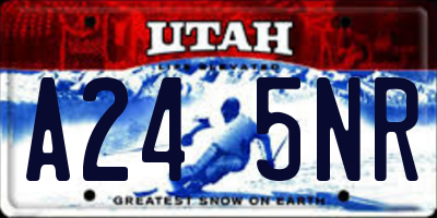 UT license plate A245NR