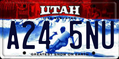 UT license plate A245NU