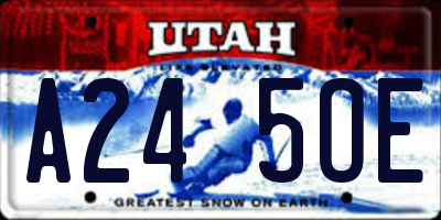 UT license plate A245OE