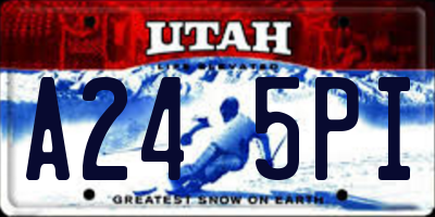 UT license plate A245PI