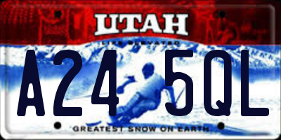 UT license plate A245QL