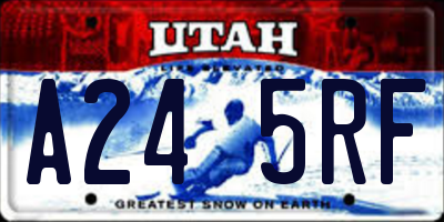 UT license plate A245RF