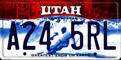 UT license plate A245RL