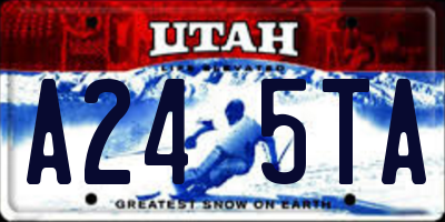 UT license plate A245TA
