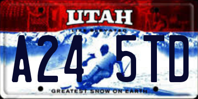 UT license plate A245TD