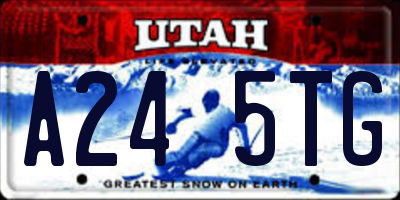 UT license plate A245TG