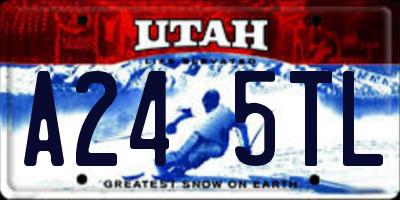 UT license plate A245TL