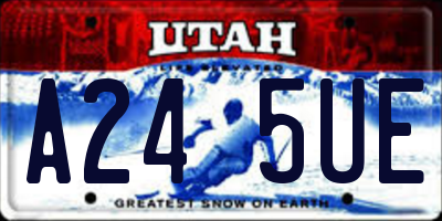 UT license plate A245UE