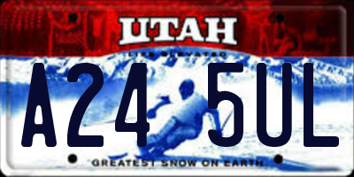 UT license plate A245UL