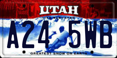 UT license plate A245WB