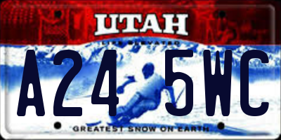 UT license plate A245WC