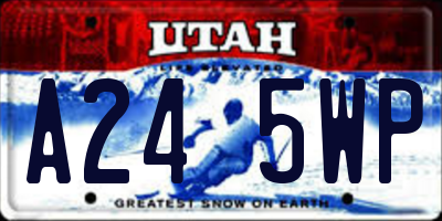 UT license plate A245WP