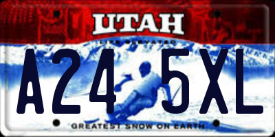 UT license plate A245XL