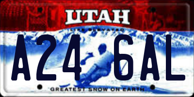 UT license plate A246AL