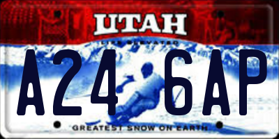 UT license plate A246AP