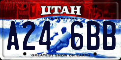 UT license plate A246BB
