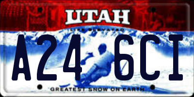 UT license plate A246CI