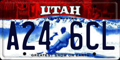UT license plate A246CL