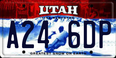 UT license plate A246DP