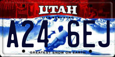 UT license plate A246EJ