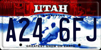 UT license plate A246FJ