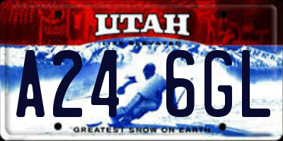 UT license plate A246GL