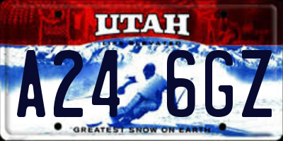 UT license plate A246GZ