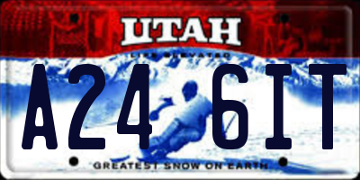 UT license plate A246IT