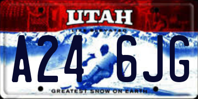UT license plate A246JG