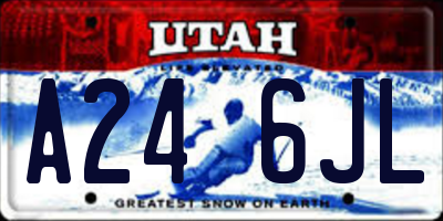 UT license plate A246JL