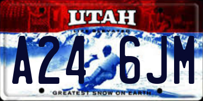 UT license plate A246JM