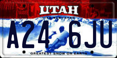 UT license plate A246JU