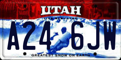 UT license plate A246JW