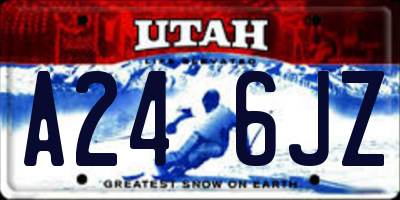 UT license plate A246JZ