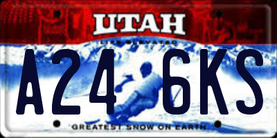 UT license plate A246KS