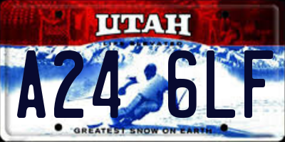 UT license plate A246LF
