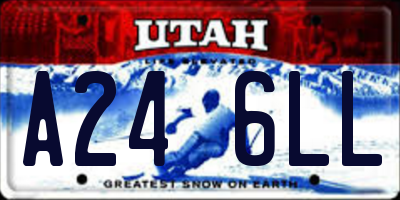 UT license plate A246LL